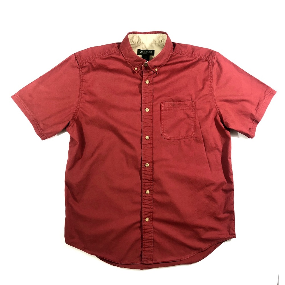 Eddie Bauer Men’s Red Polo Short Sleeve Sz Large